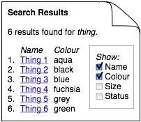 Diagram: checkboxes on search results page insteadwidth='50%'