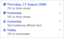 iCal To Do list screenshot