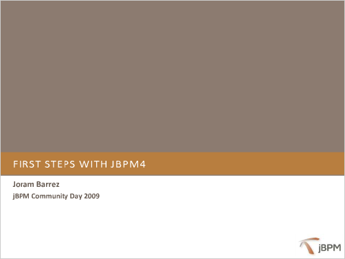 First steps with jBPM4 slides
