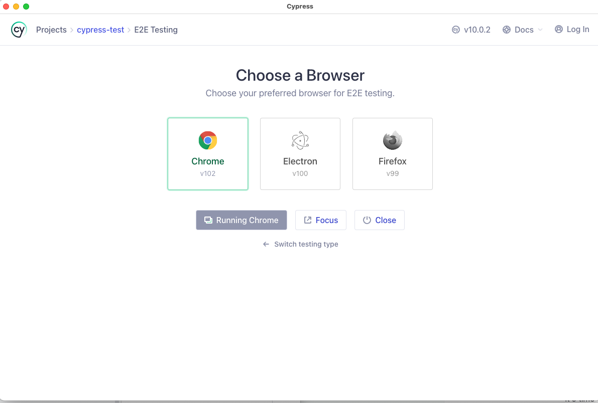 Browser selection