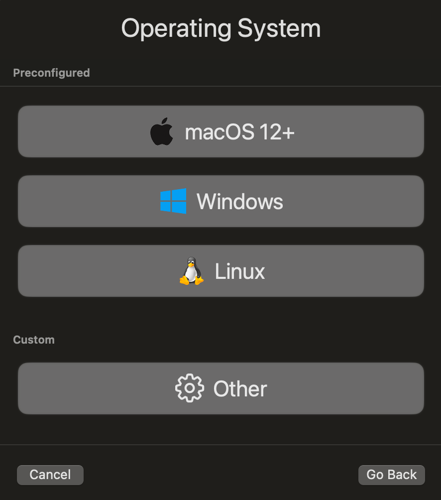 Choose Operating System