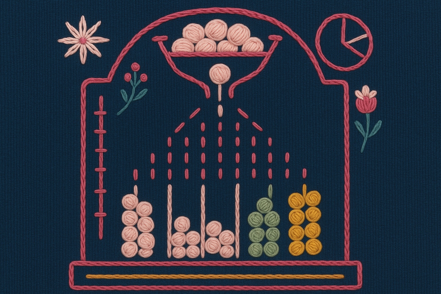 Embroidered probability machine