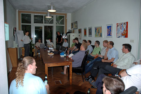 Lunatech's meeting room is fine for a small group; we may need somewhere bigger next time