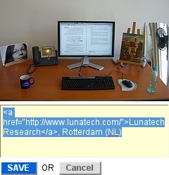 In-line editing on Flickr