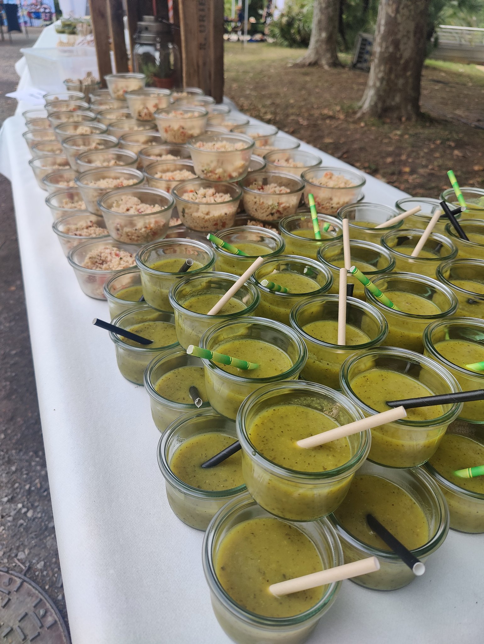 Glass jars from Sunny Tech's caterer