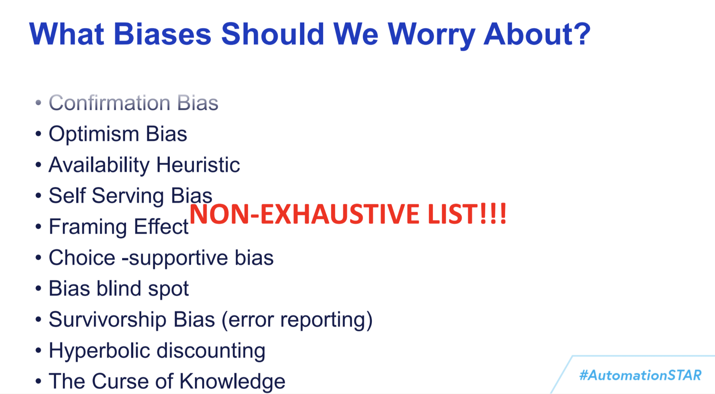 Figure 4: Automation Biases