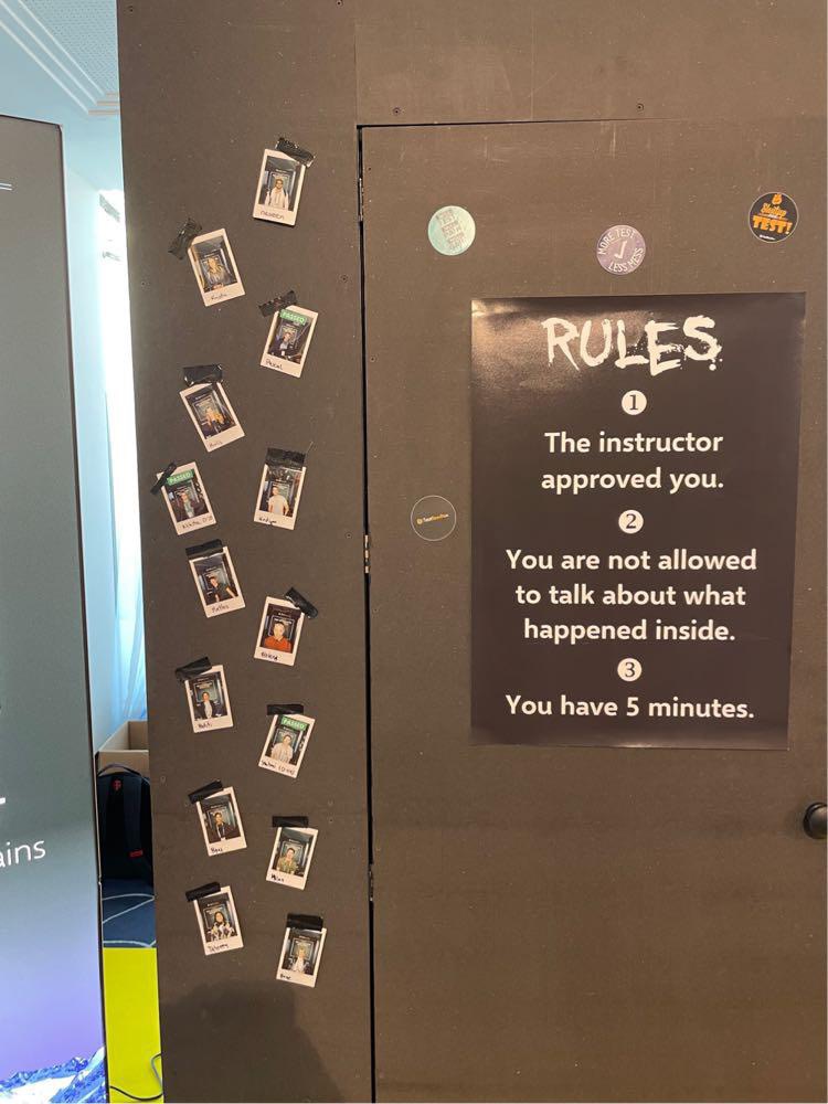 Figure 6: Participants who took the Black Box Challenge, you can spot me and Milan in polaroids